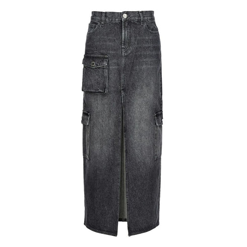 PINKO Black Cotton Skirt